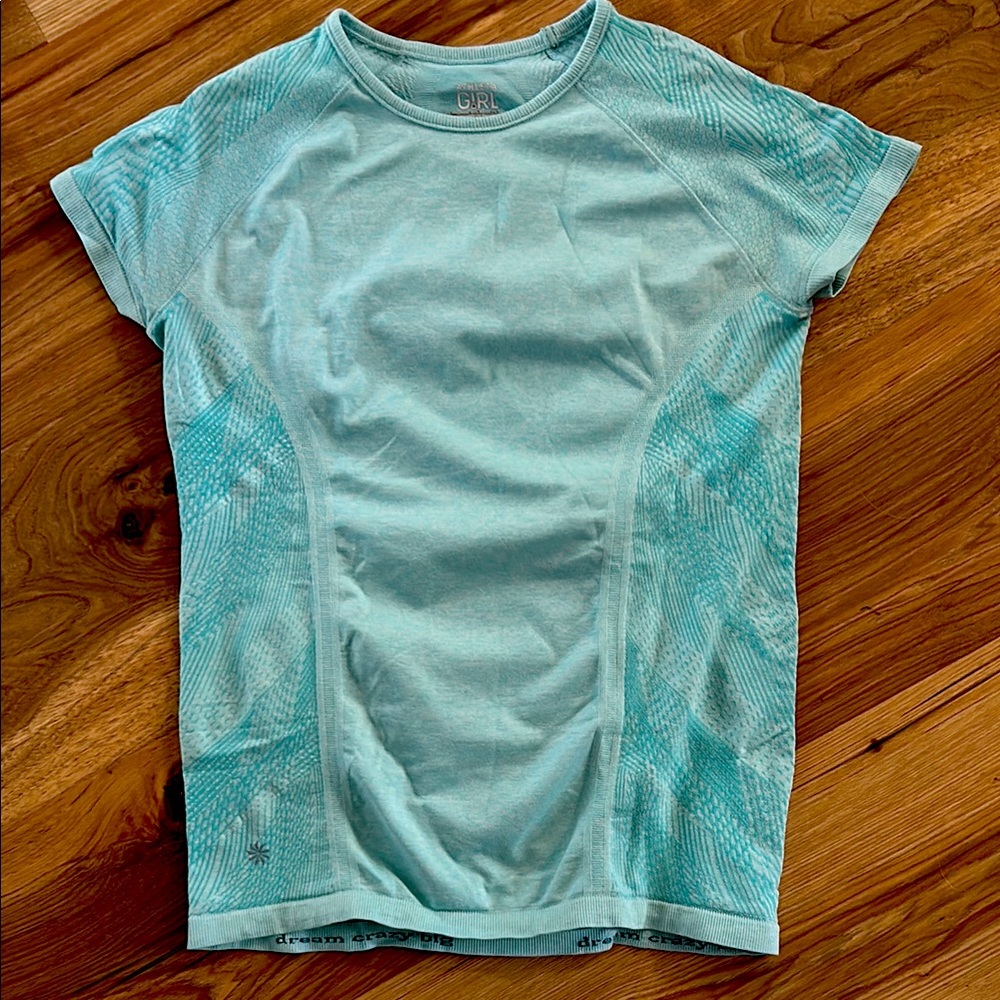 Athleta Blue Fitted Short Sleeve Tee